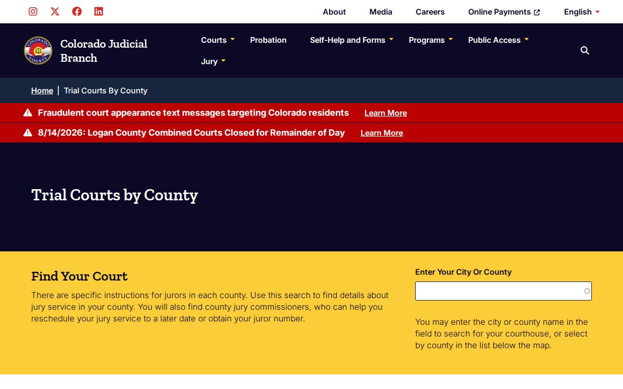 Kiowa County civil court docket jurisdiction information