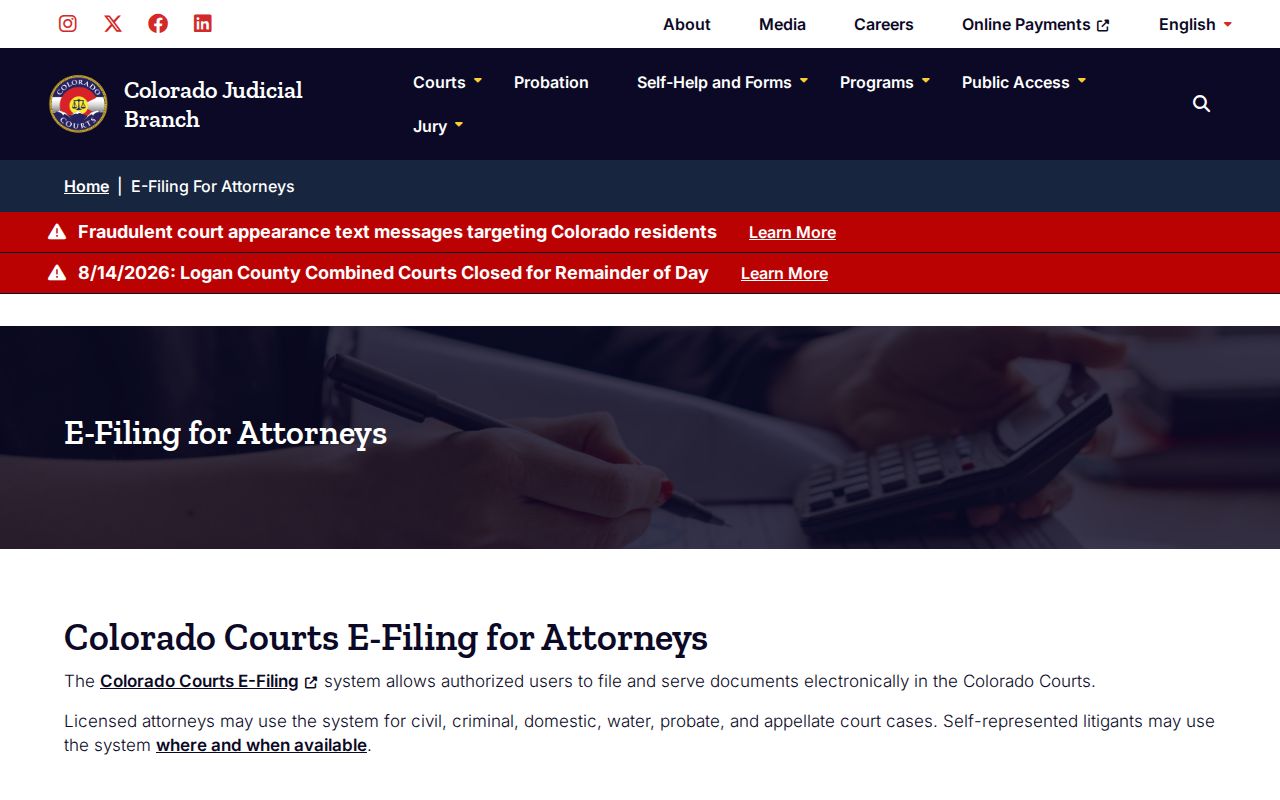 Kiowa County court docket Colorado Courts E-Filing overview