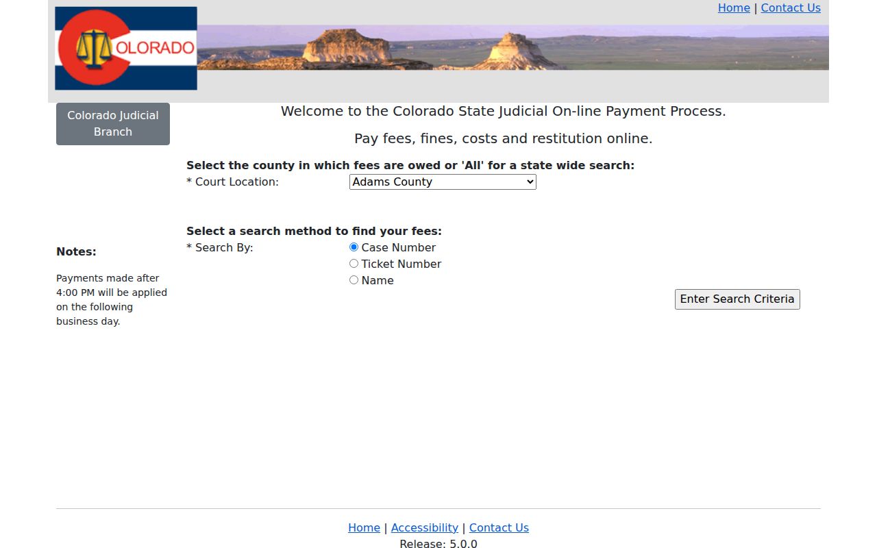 Kiowa County traffic court online payment search portal